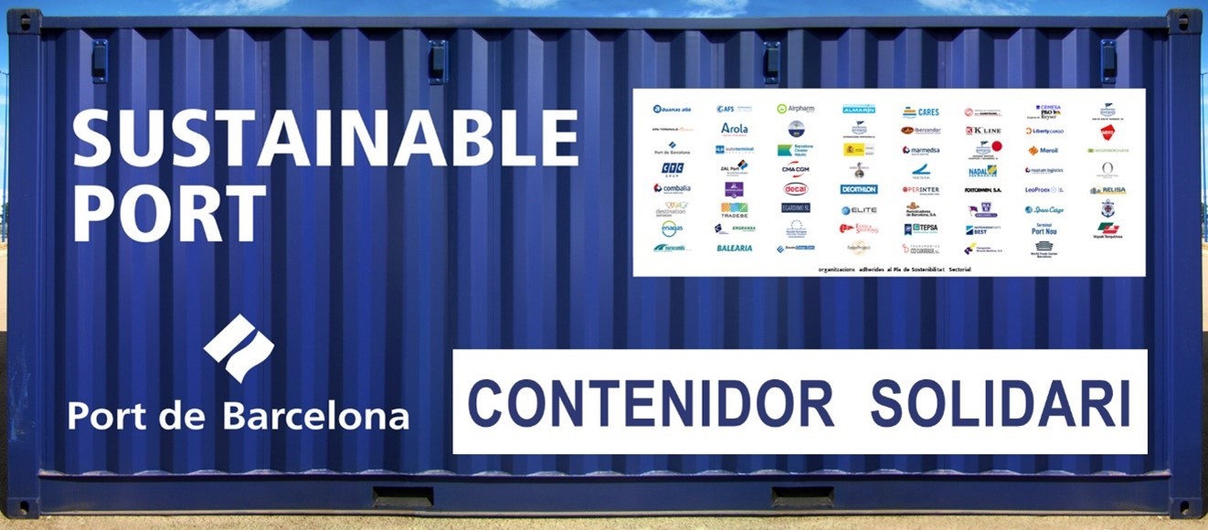 contenidor solidari del port de barcelona.
